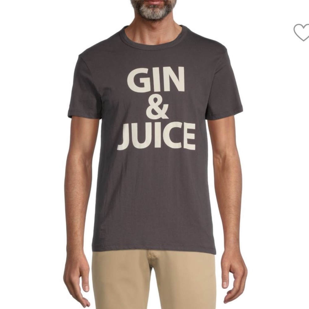 CHASER CHARCOAL GRAY “GIN & JUICE”‎ SHORT SLEEVE GRAPHIC T-SHIRT SIZE M